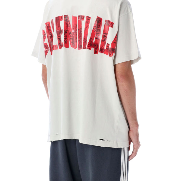 Balenciaga Polo Shirts? BALENCIAGA Oversized Security Tape Logo T-shirt Premium Everyday Polo Shirt