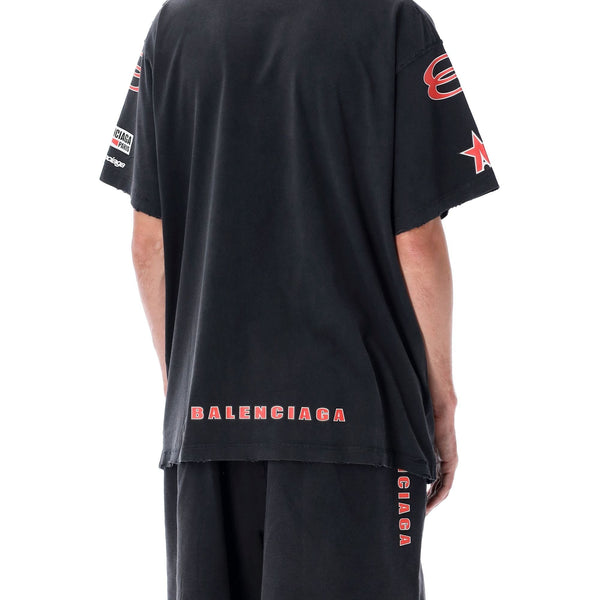 Balenciaga Polo Shirts? BALENCIAGA Oversized Sponsor Logo T-Shirt - Size 2 Premium Everyday Polo Shirt
