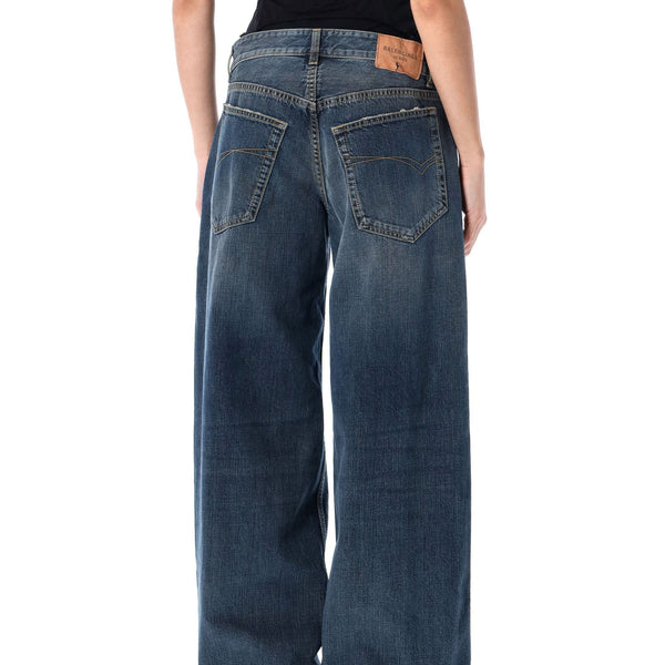 Balenciaga Jeans? BALENCIAGA Wide Leg Baggy Pants - Women's Fashion Premium Designer Denim Jeans