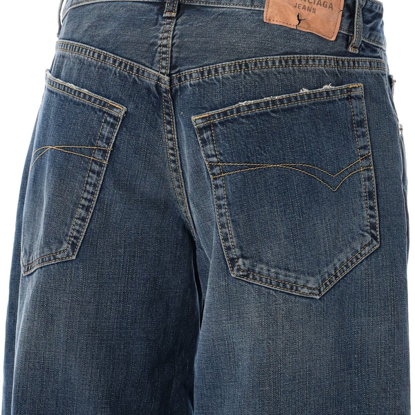 Balenciaga Jeans? BALENCIAGA Wide Leg Baggy Pants - Women's Fashion Premium Designer Denim Jeans