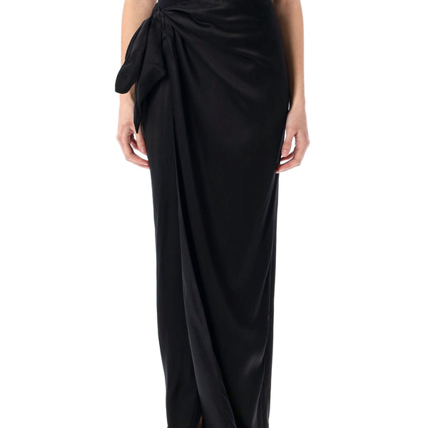 Balenciaga Skirts- BALENCIAGA Elegant Floor-Length Wrap Skirt with Knot Detail Chic Everyday Designer Skirt