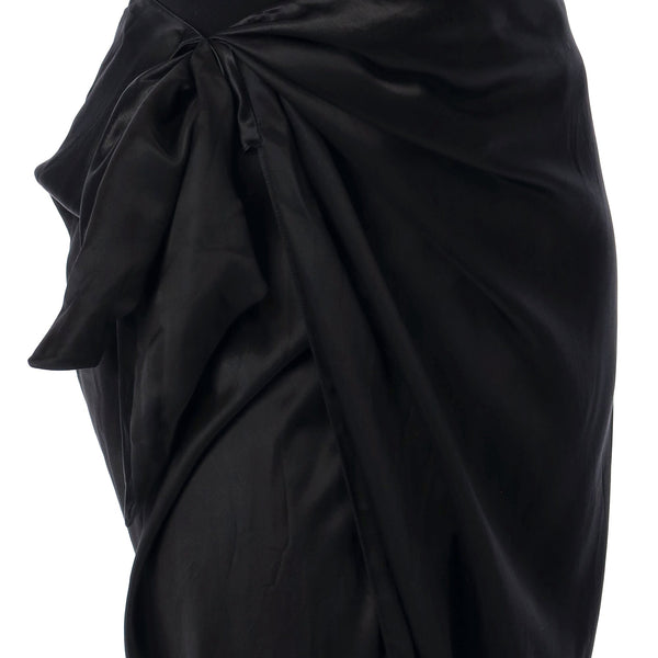 Balenciaga Skirts- BALENCIAGA Elegant Floor-Length Wrap Skirt with Knot Detail Chic Everyday Designer Skirt