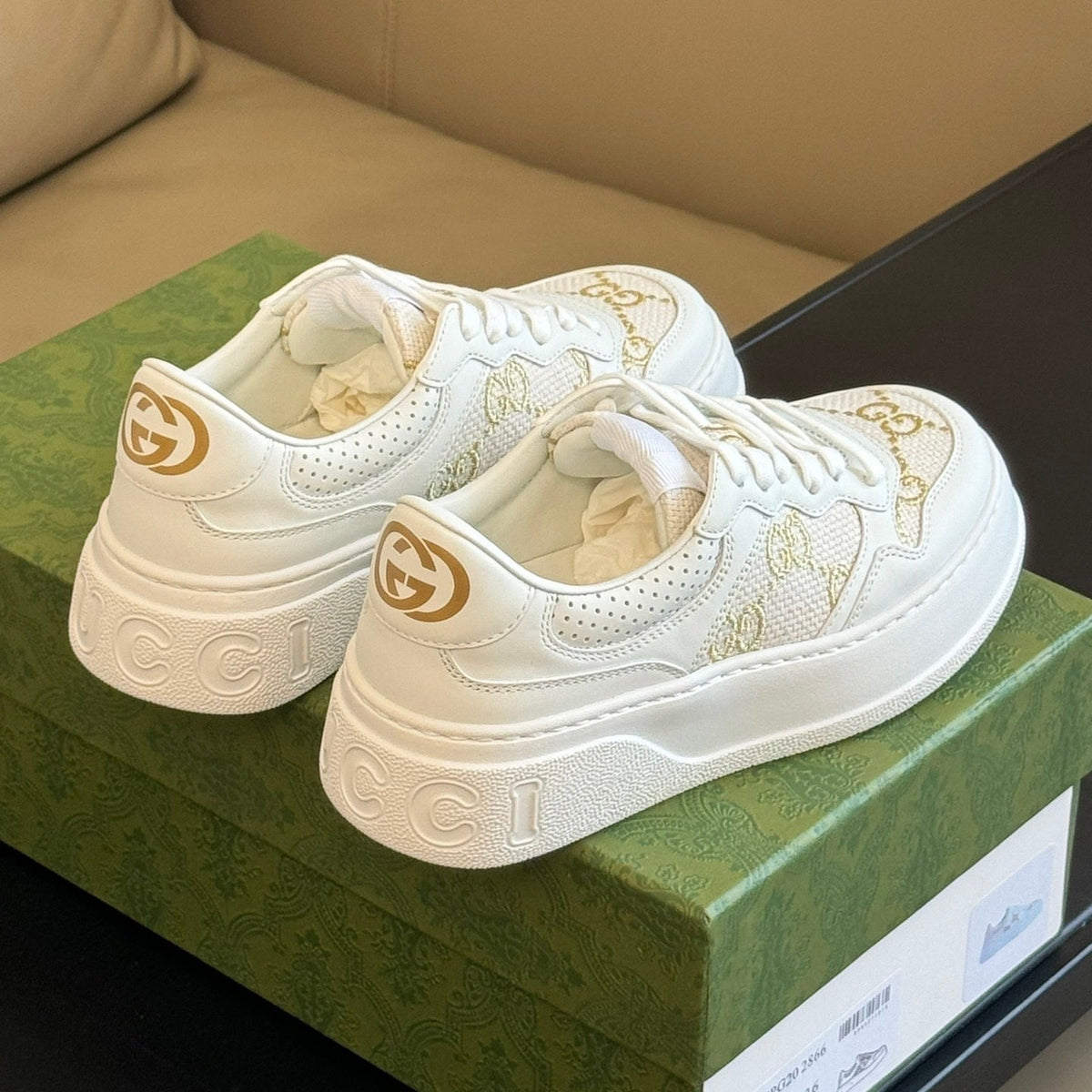 Gucci Embossed Sneaker – luxury designer sneakers at Bellvora