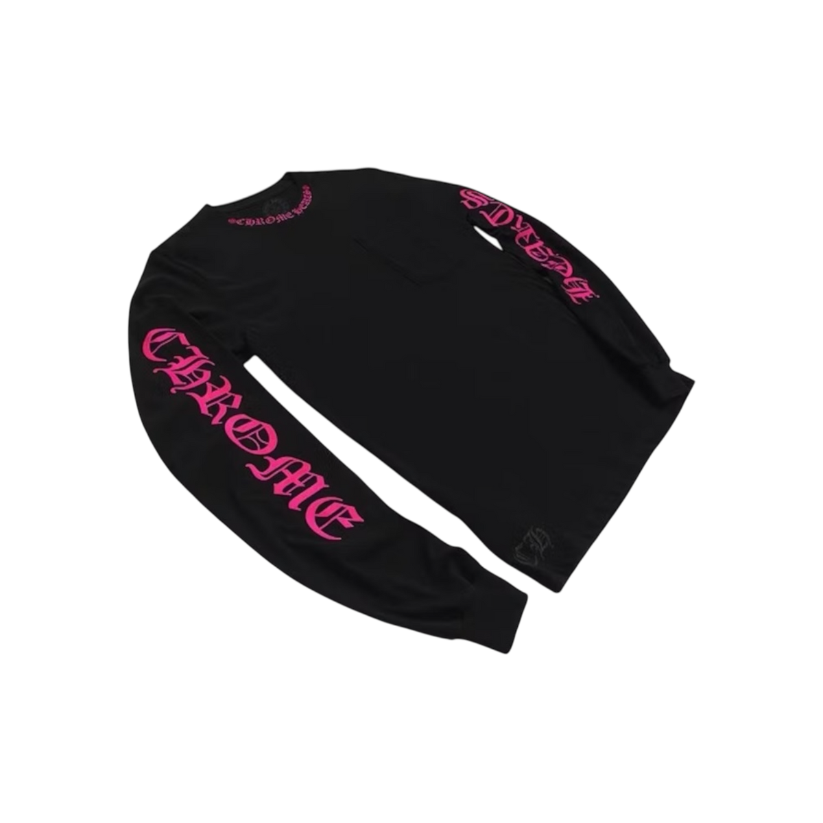 Chrome Hearts Long Sleeve Pocket Crew Hot Pink/Black