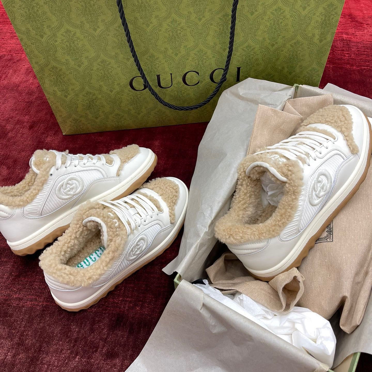 Gucci Mac80 Trainers detail shot – designer craftsmanship and quality