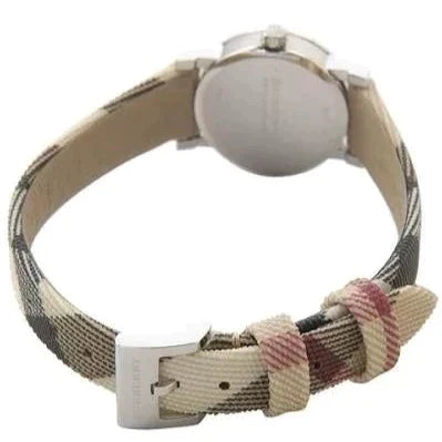 Side view of Burberry women's watch