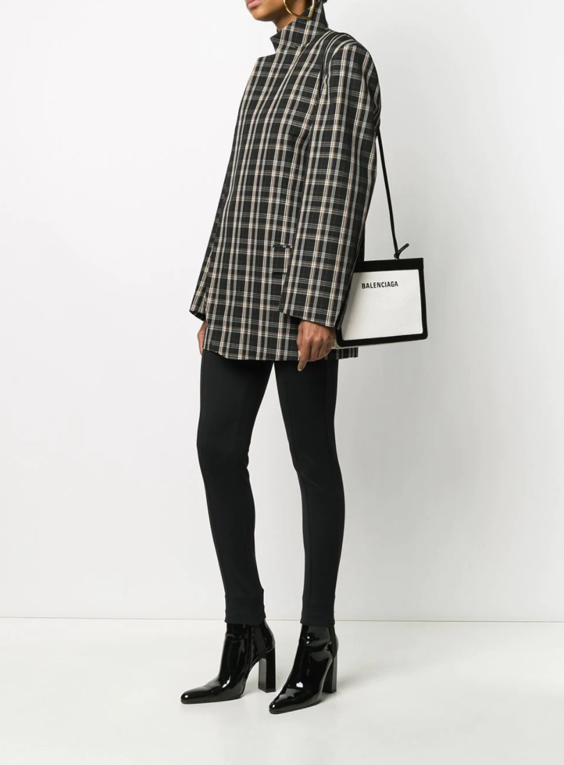 Side view of Balenciaga handbag Black premium designer bag