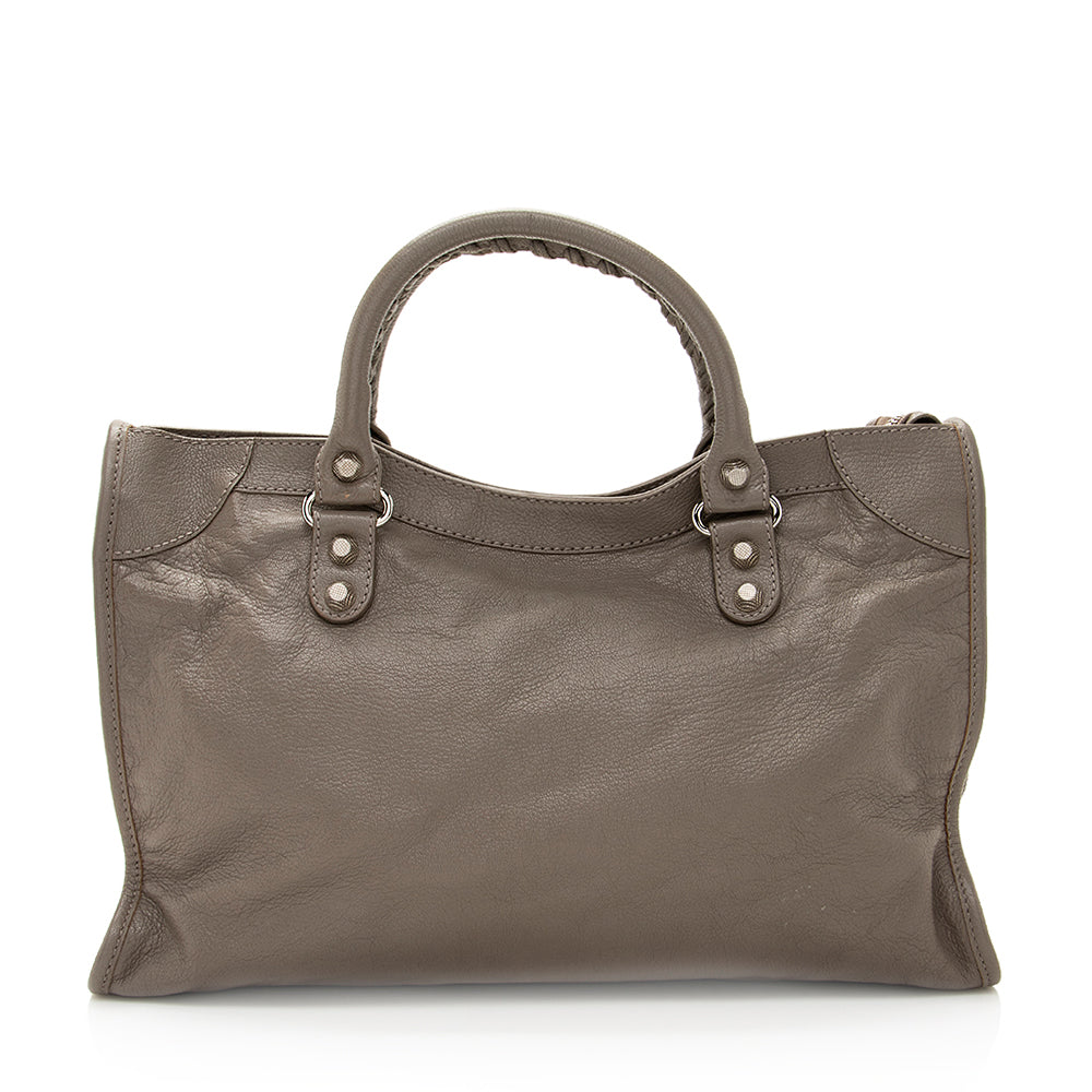 Balenciaga Agneau Classic City Satchel 19493 | Authentic Pre-Owned angle view