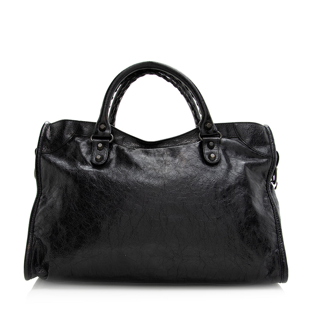 Balenciaga Agneau Classic City Satchel 20329 | Authentic Pre-Owned angle view