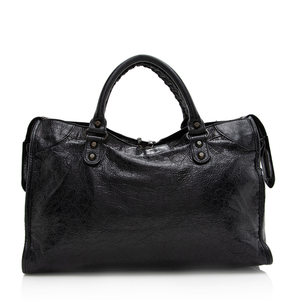 Balenciaga Agneau Classic City Satchel 20547 | Authentic Pre-Owned angle view