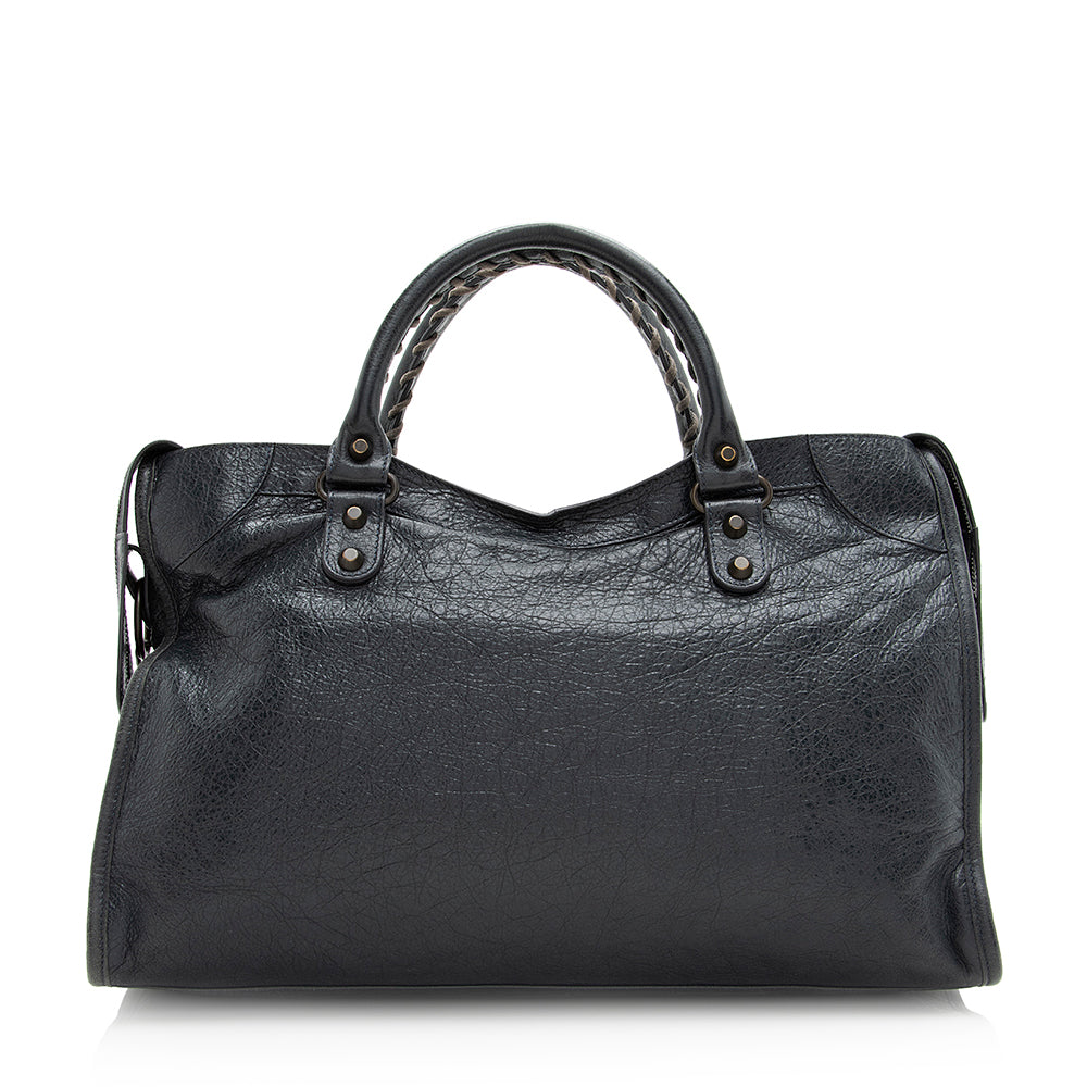 Balenciaga Agneau Classic City Satchel 20567 | Authentic Pre-Owned angle view