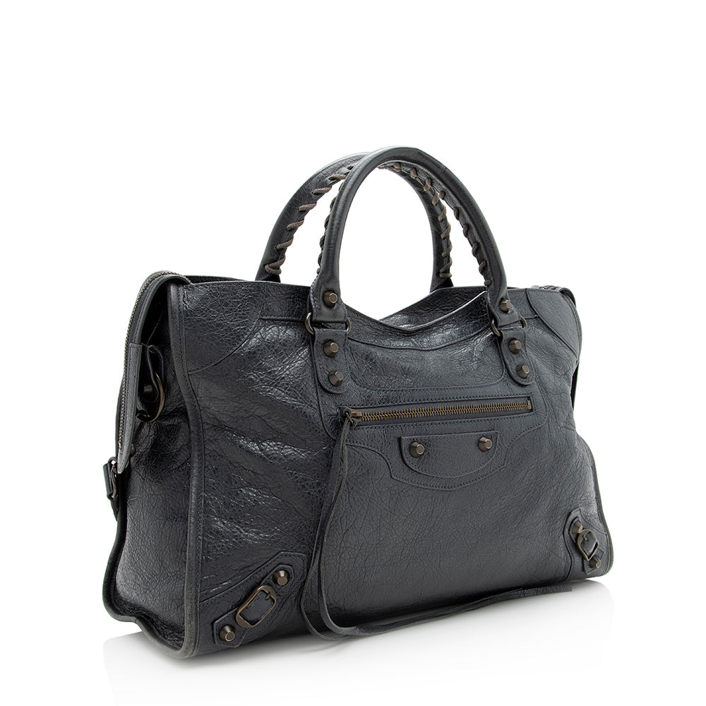 Balenciaga Agneau Classic City Satchel 20567 | Authentic Pre-Owned side view