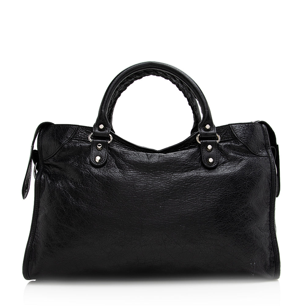 Balenciaga Agneau Classic City Satchel 20899 | Authentic Pre-Owned angle view