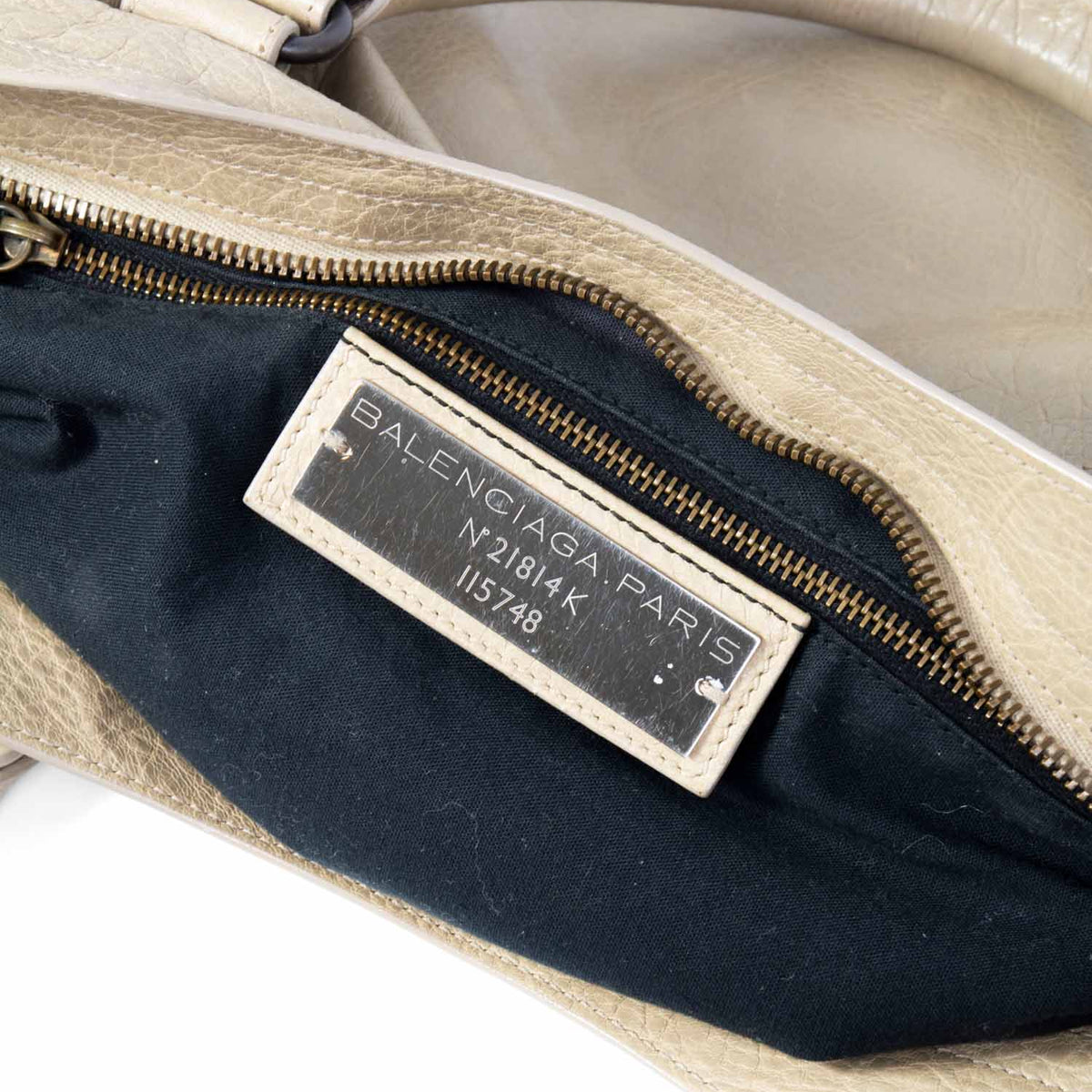 Balenciaga women's handbag Beige luxury designer leather
