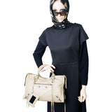 Crismorux elegant leather Handbag top view