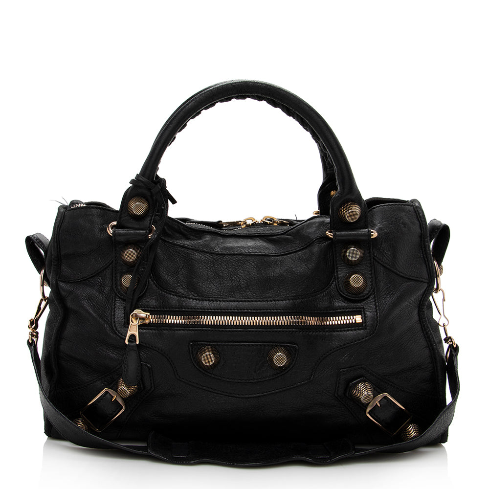 Balenciaga Agneau Giant 12 City Satchel | Designer Luxury Handbag