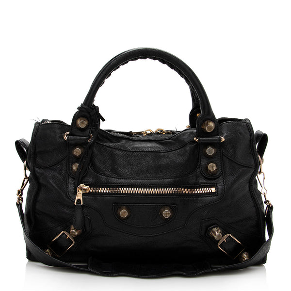 Balenciaga Agneau Giant 12 City Satchel | Designer Luxury Handbag
