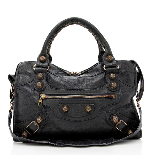Balenciaga Agneau Giant 12 City Satchel | Designer Luxury Handbag