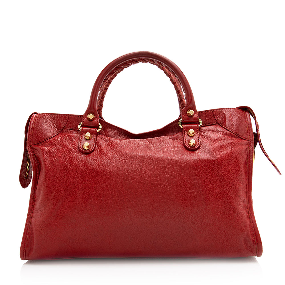 Balenciaga Agneau Giant 12 City Satchel 20898 | Authentic Pre-Owned angle view
