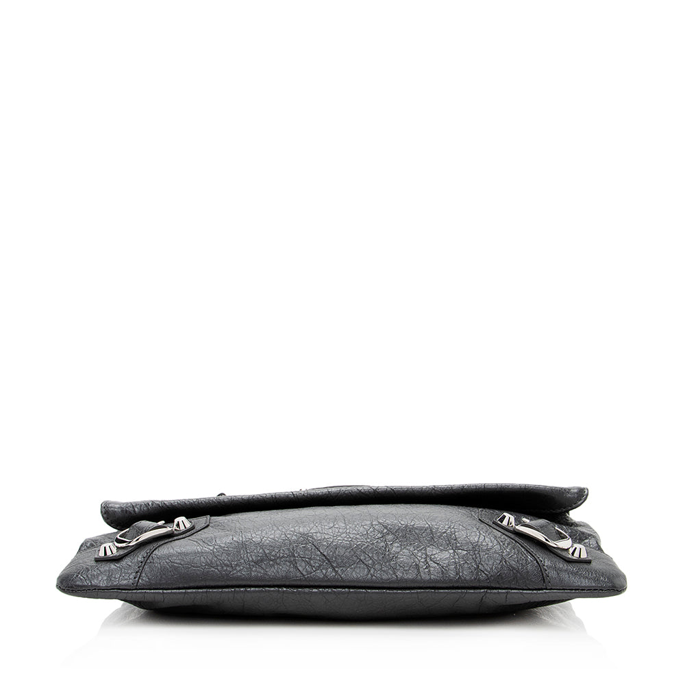 Balenciaga Agneau Giant 12 Envelope Strap Clutch | Authentic Pre-Owned back view