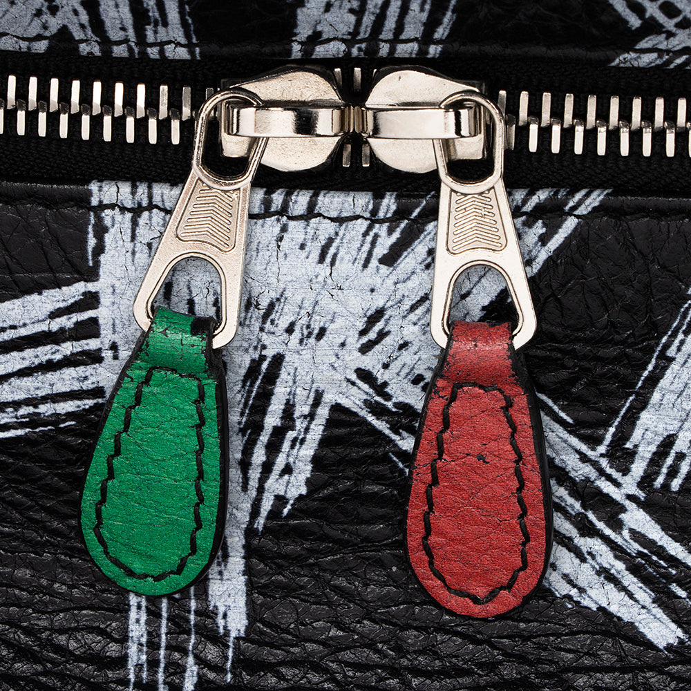 Balenciaga Agneau Graffiti Bazar Small Shopper Tote | Authentic Pre-Owned close-up view
