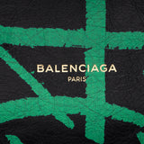 Balenciaga Agneau Graffiti Bazar Small Shopper Tote | Authentic Pre-Owned hardware detail