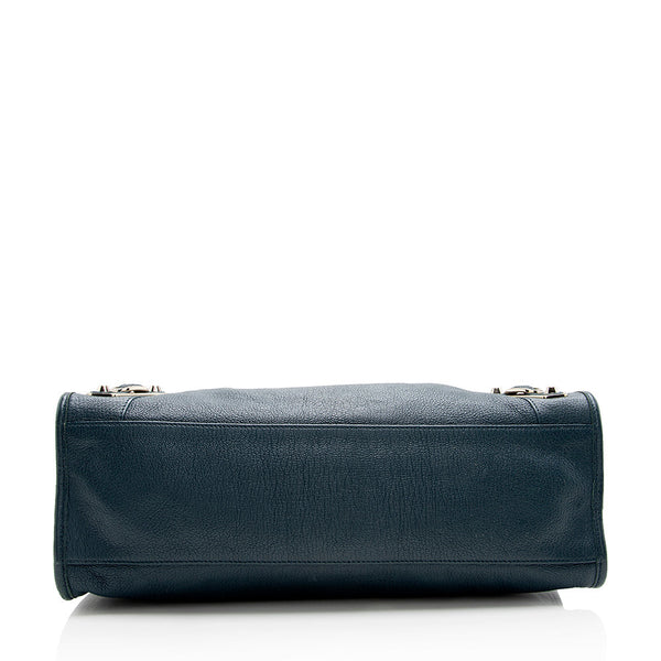 Balenciaga Agneau Metallic Edge City Satchel | Designer Leather Handbag