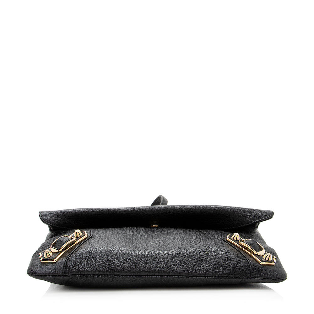 Balenciaga Agneau Metallic Edge Giant 12 Envelope Strap Clutch back view