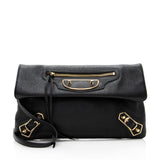 Balenciaga Agneau Metallic Edge Giant 12 Envelope Strap Clutch
