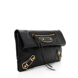 Balenciaga Agneau Metallic Edge Giant 12 Envelope Strap Clutch side view