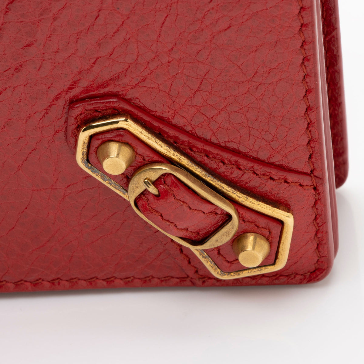 Balenciaga Agneau Metallic Edge Wallet on Chain Bag | Authentic Pre-Owned interior view