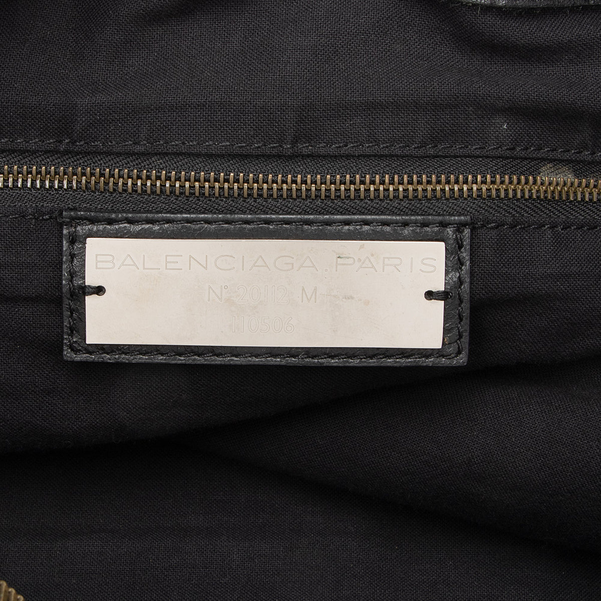 Balenciaga Agneau Motocross Classic Weekender Tote | Authentic Pre-Owned close-up view