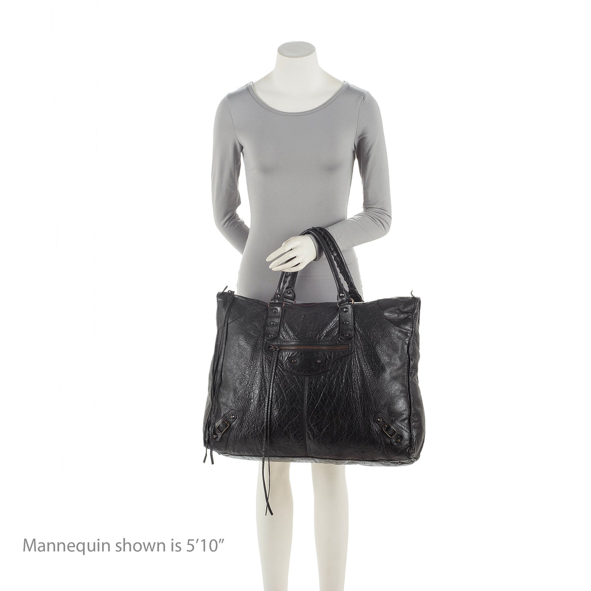 Balenciaga Agneau Motocross Classic Weekender Tote | Authentic Pre-Owned interior view