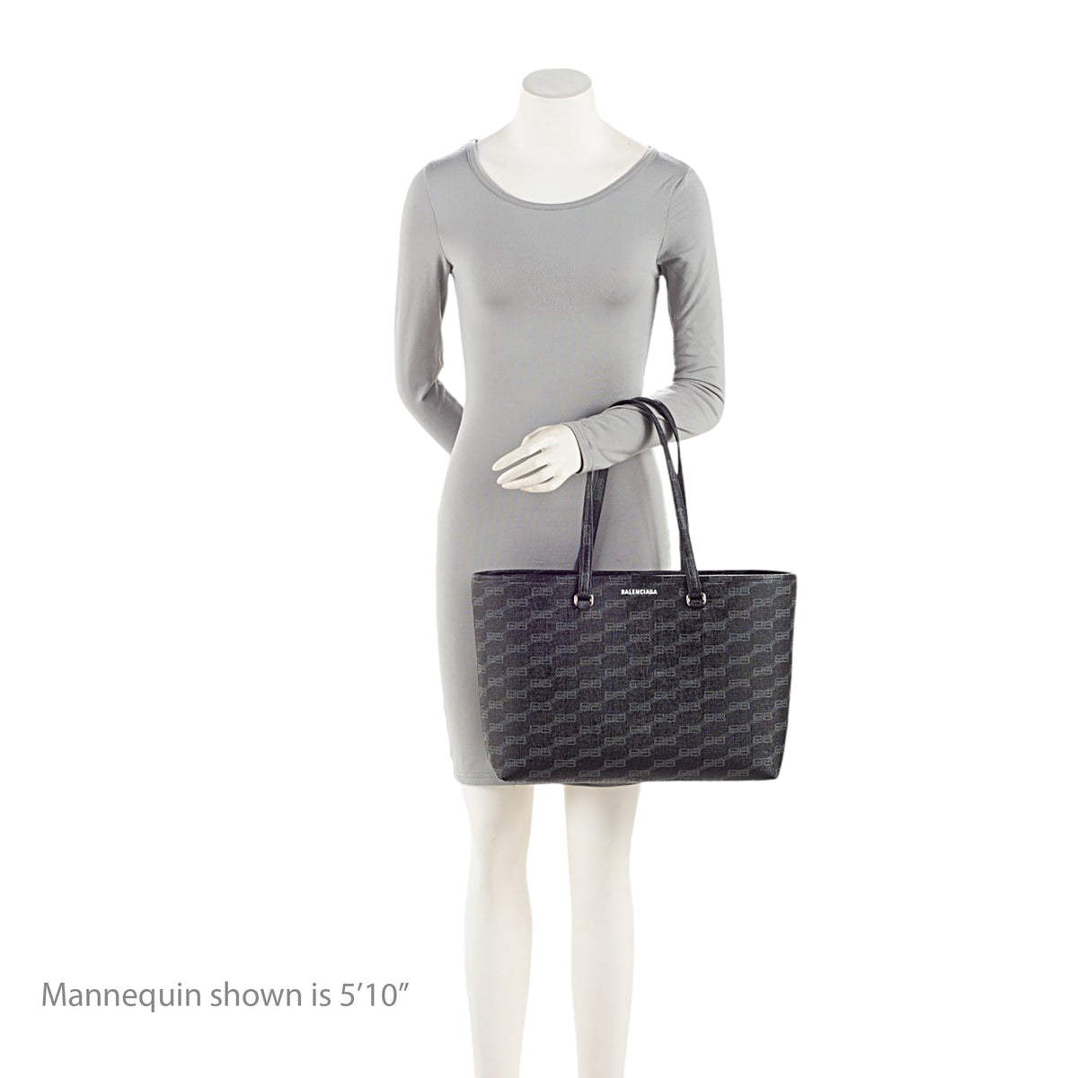 Balenciaga BB Monogram Canvas Signature E/W Medium Shopper Tote | Designer Luxury Handbag