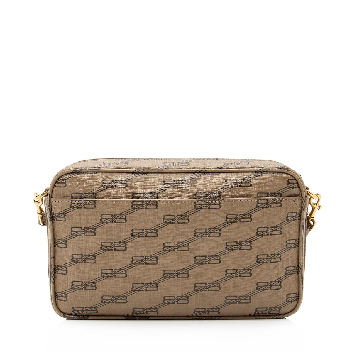 Balenciaga BB Monogram Canvas Signature Medium Camera Bag angle view
