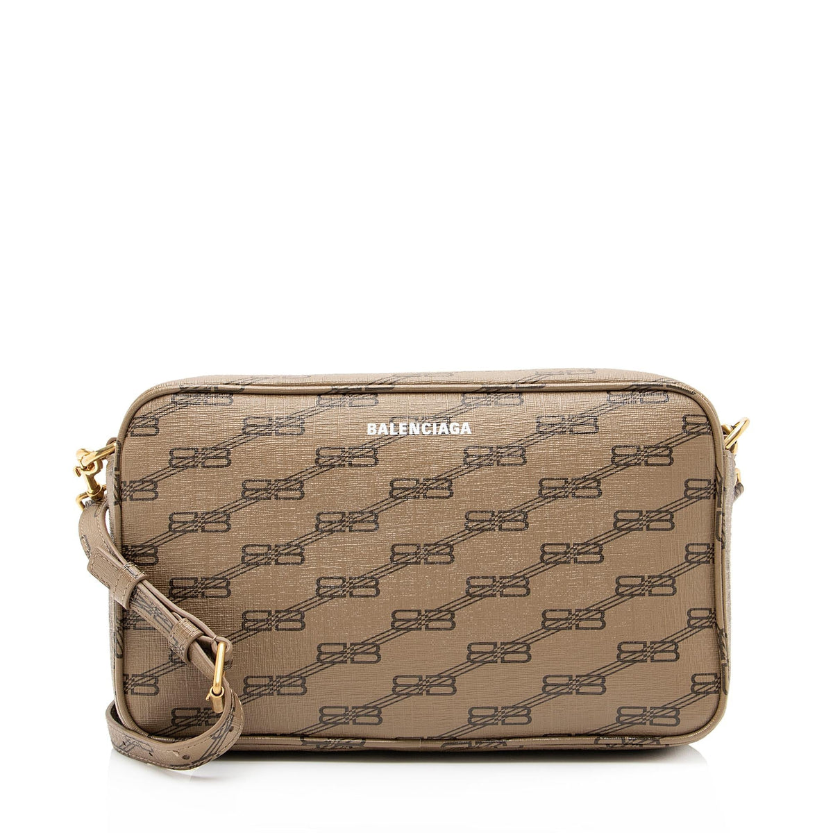 Balenciaga BB Monogram Canvas Signature Medium Camera Bag