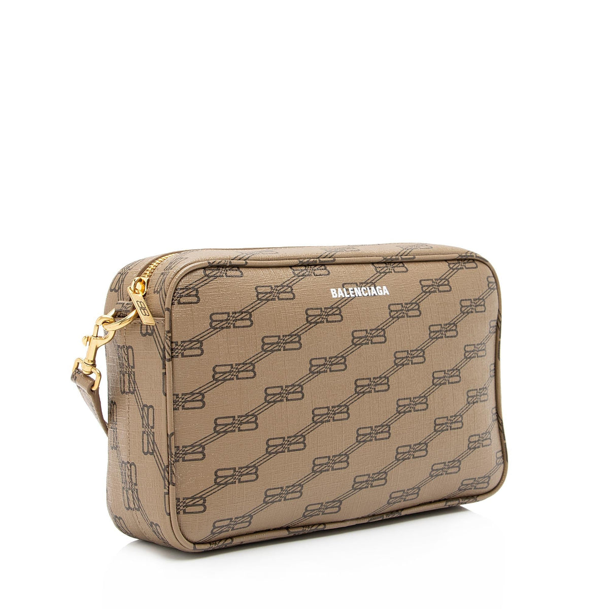 Balenciaga BB Monogram Canvas Signature Medium Camera Bag side view