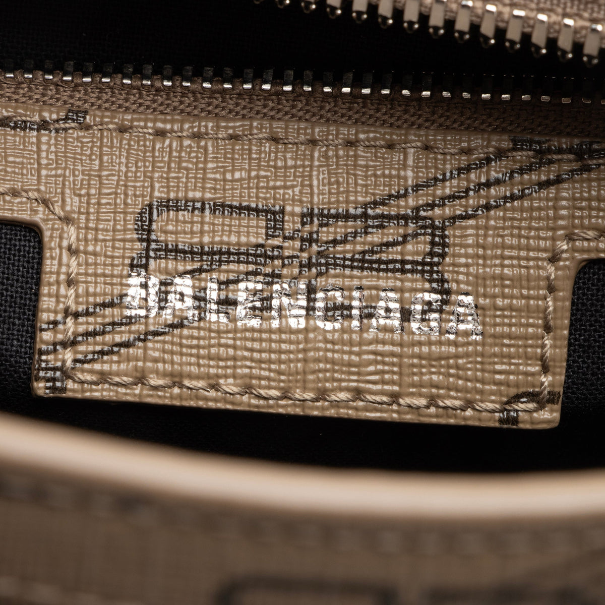 Balenciaga BB Monogram Canvas Signature Neo Cagole City XS Satchel 23465 close-up view