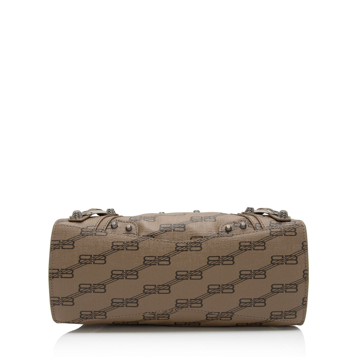 Balenciaga BB Monogram Canvas Signature Neo Cagole City XS Satchel ZVKr4D angle view