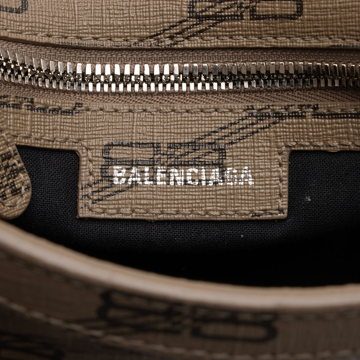 Balenciaga BB Monogram Canvas Signature Neo Cagole City XS Satchel ZVKr4D front view