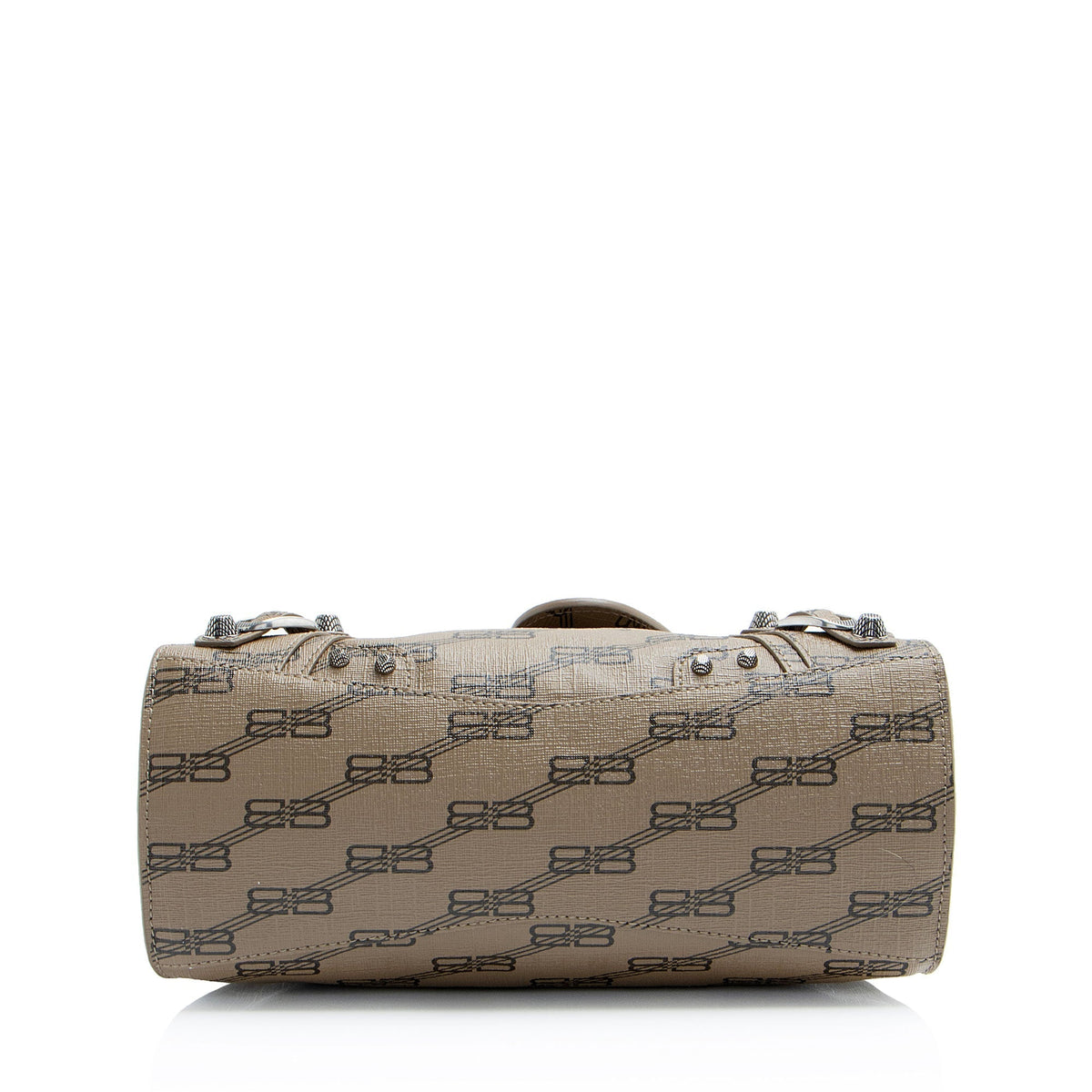 Balenciaga BB Monogram Canvas Signature Neo Cagole City XS Satchel | Studded Leather Shoulder Bag