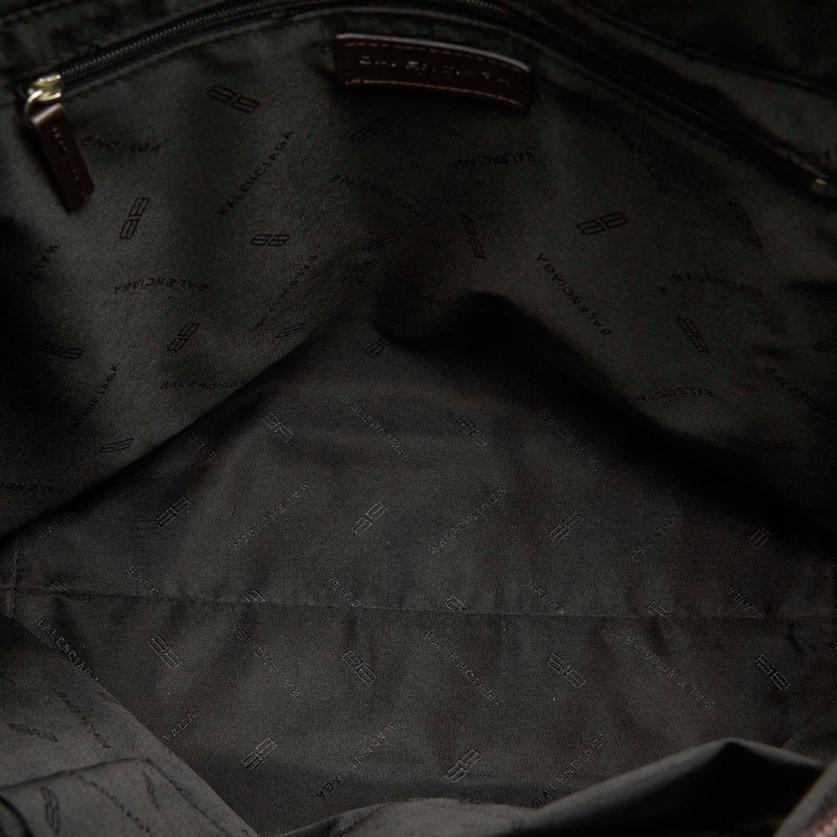 Balenciaga BB Monogram Canvas Tote Bag | Authentic Pre-Owned interior view