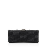 Balenciaga BB Monogram Denim Hourglass XS Satchel | Authentic Pre-Owned back view