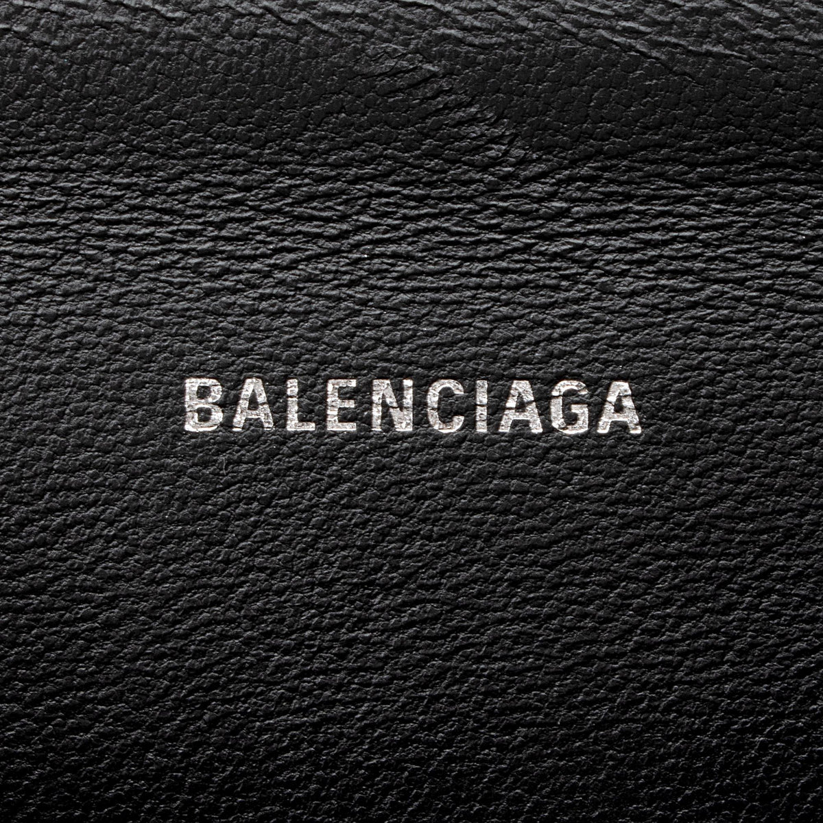 Balenciaga BB Monogram Denim Hourglass XS Satchel | Authentic Pre-Owned close-up view