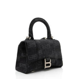 Balenciaga BB Monogram Denim Hourglass XS Satchel | Authentic Pre-Owned side view