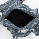 Balenciaga BB Monogram Denim Neo Cagole City XS Satchel detail view