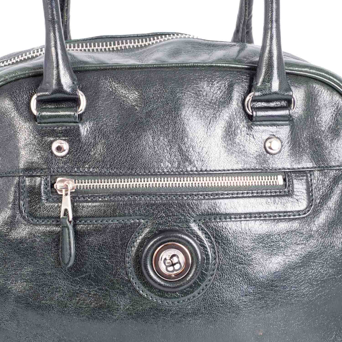 Authentic Balenciaga handbag Green luxury fashion accessory