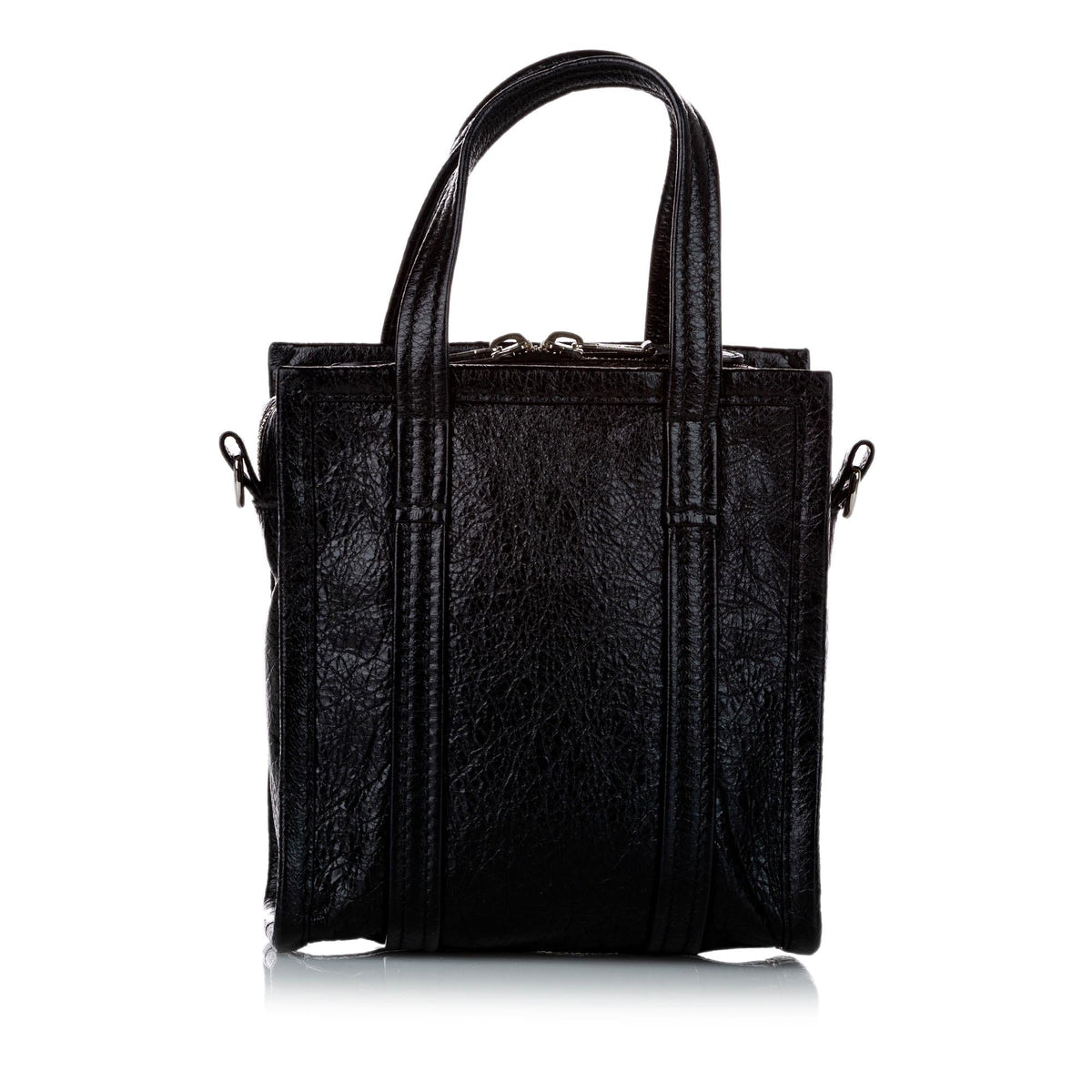 Balenciaga Bazar Shopper Lambskin Leather Satchel | Authentic Pre-Owned angle view