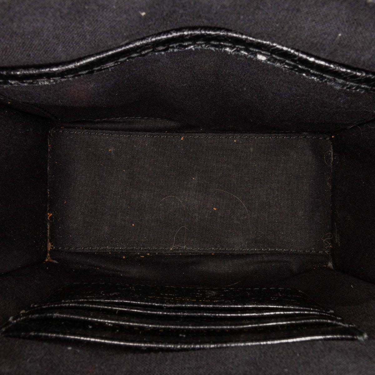 Balenciaga Bazar Shopper Lambskin Leather Satchel | Authentic Pre-Owned interior view