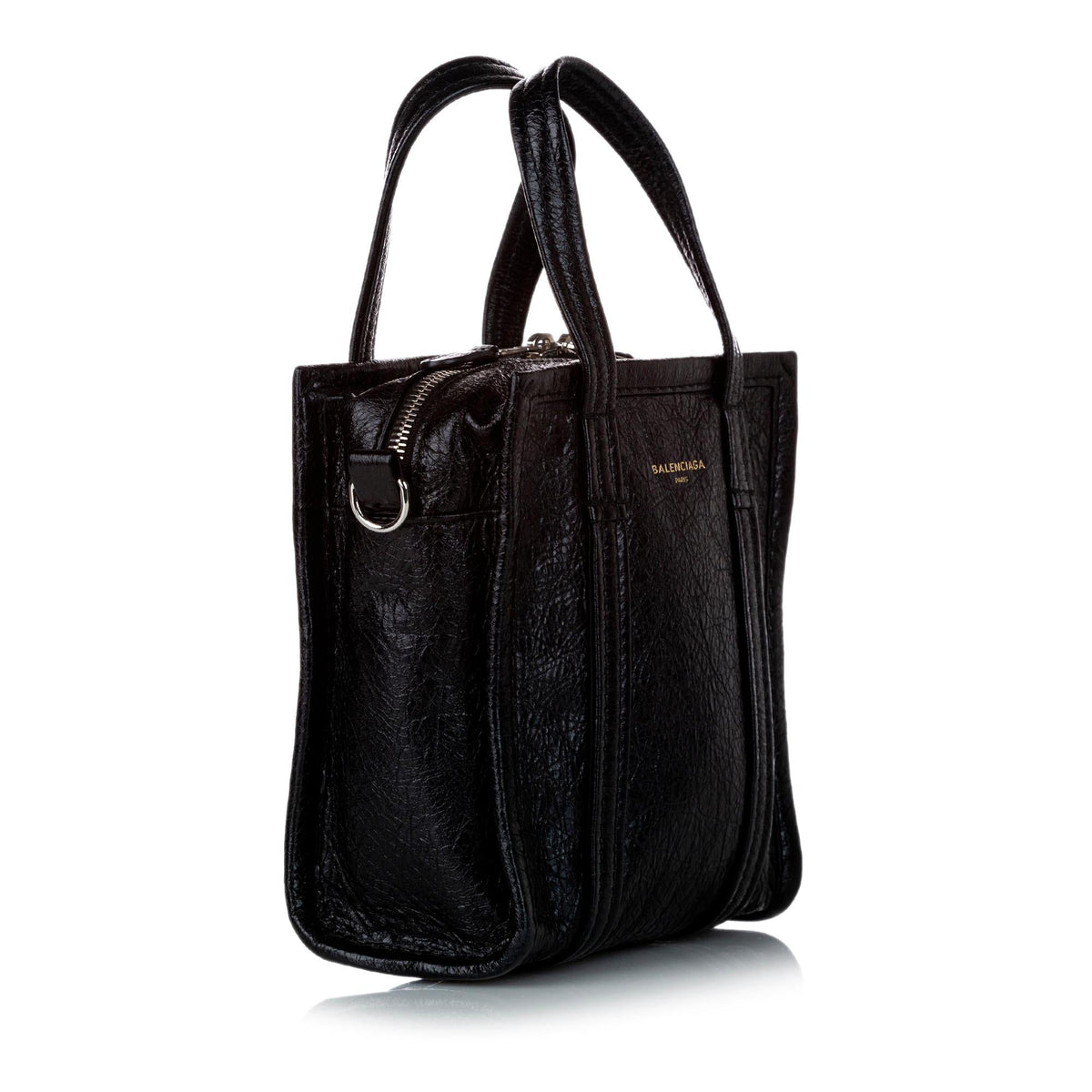 Balenciaga Bazar Shopper Lambskin Leather Satchel | Authentic Pre-Owned side view